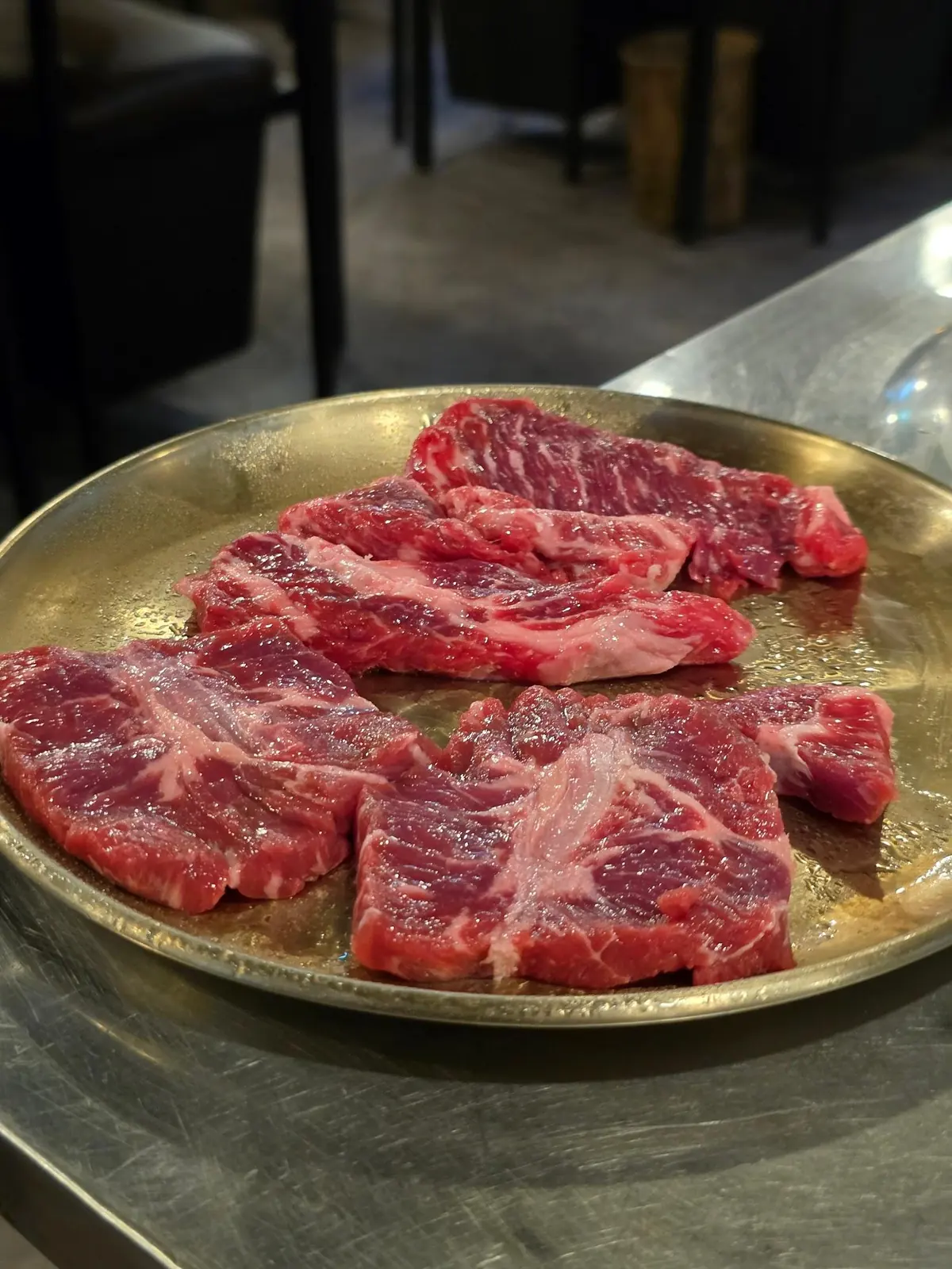 Banpo Galbi, Express Bus Terminal — charcoal galbisal and top blade with doenjang stew, ₩49,800 for the table