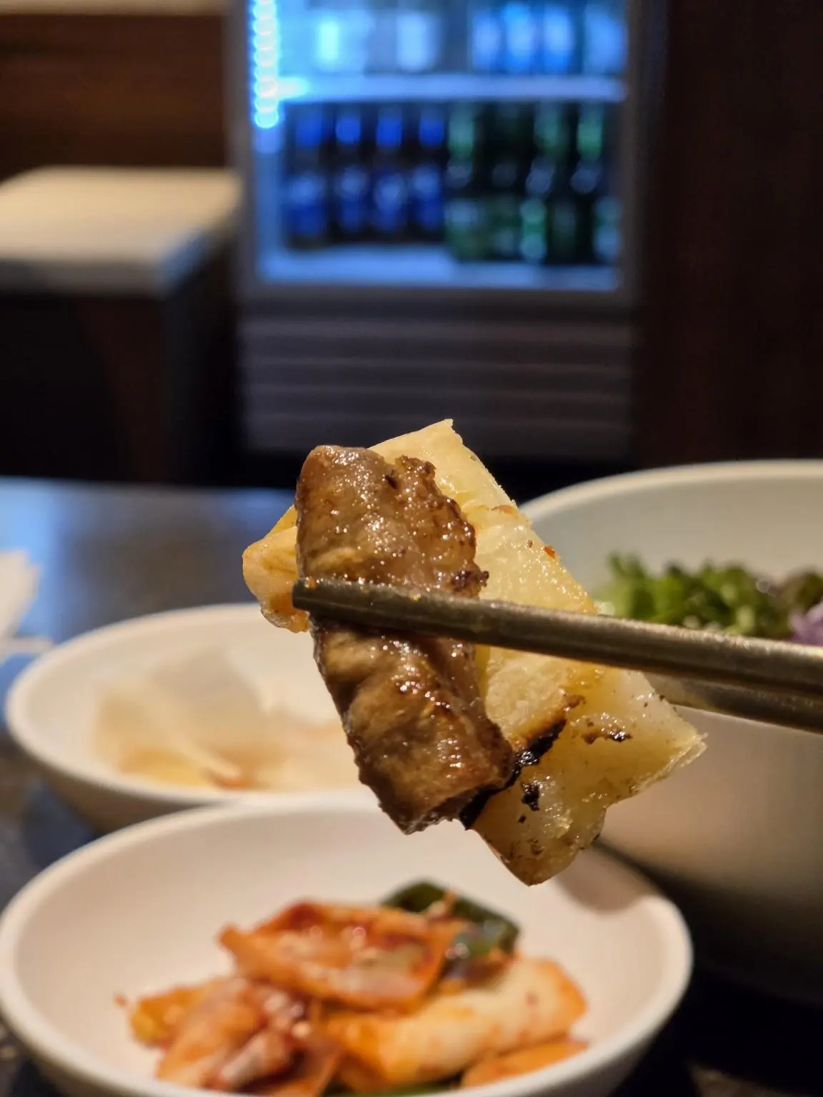 Grilled gopchang with vegetables — Bangbae Yanggopchang (방배양곱창), Banpo branch