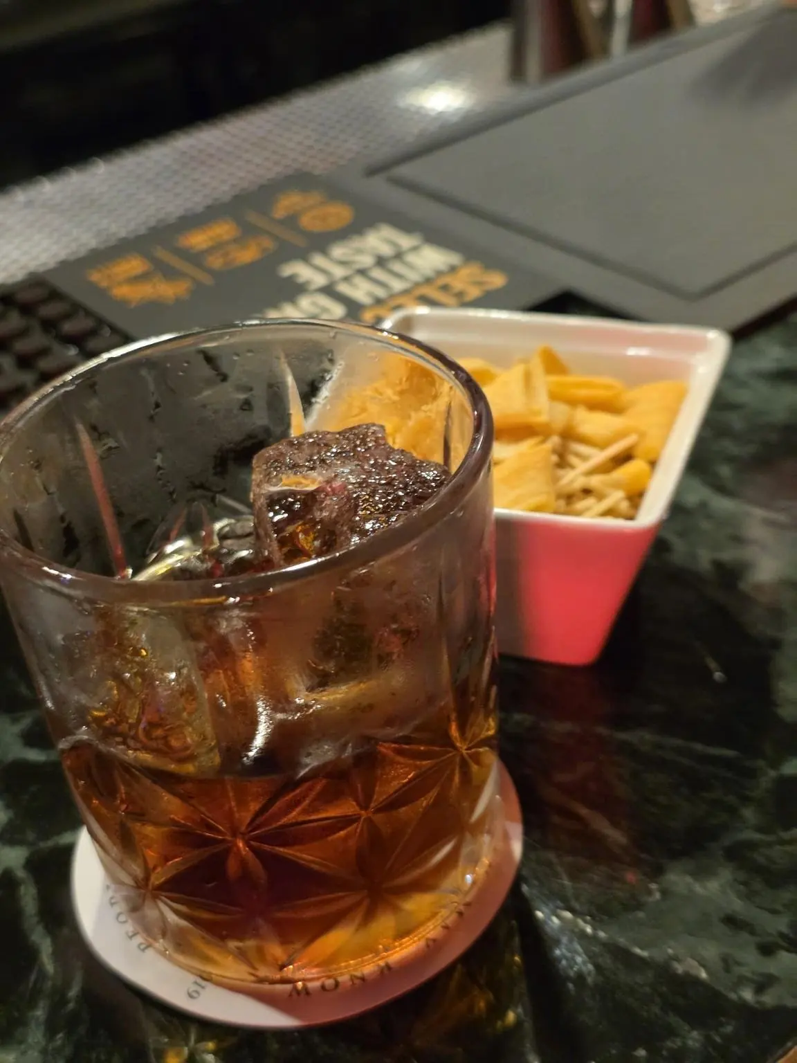 The Black Russian I ordered at Mutual Bar. — Mutual Bar, Sukhumvit 24 (5th floor), Phrom Phong, Bangkok