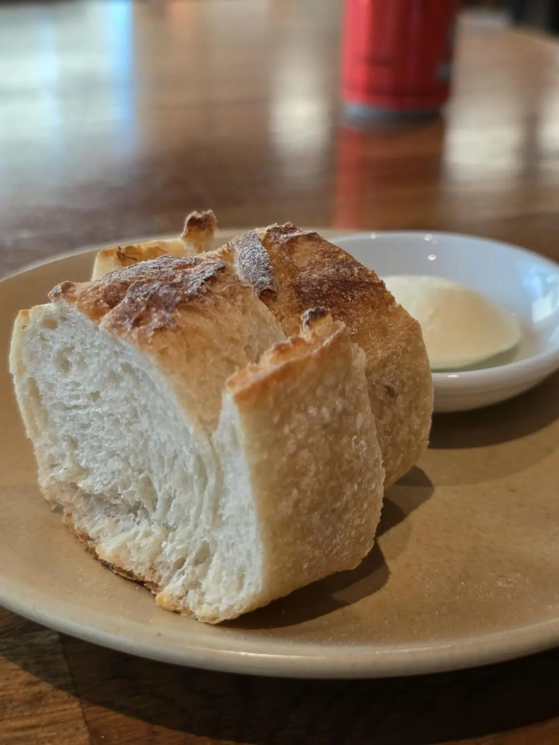 Bread and butter, with a cola behind. — ROAST, Bangkok
