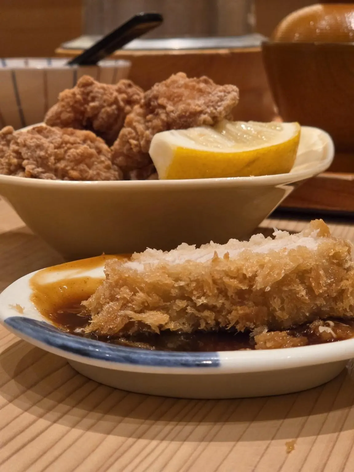 Chicken karaage, ordered alongside. — Tonkatsu Wako Siam Center, Bangkok