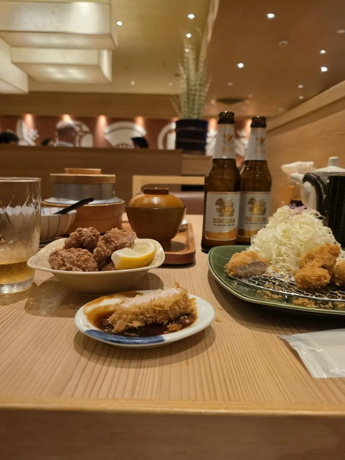 Tonkatsu and Singha beer at Wako, Siam Center. — Tonkatsu Wako Siam Center, Bangkok