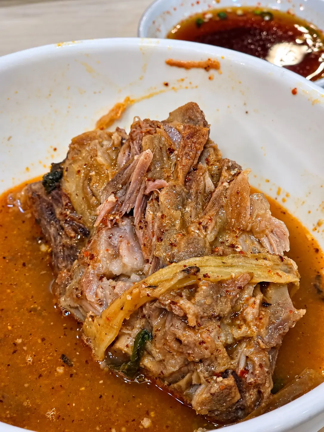 Meat served out with the broth. — Dae Jang Geum, Prasanmit Plaza, Sukhumvit Soi 23, Asok, Bangkok