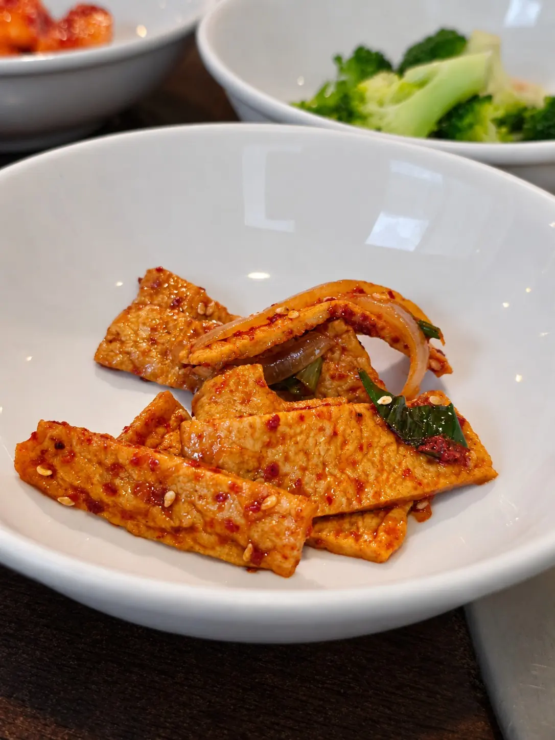 入味的炒魚板。🥢 — Manchan Korean Restaurant (2nd floor), Phrom Phong, Bangkok
